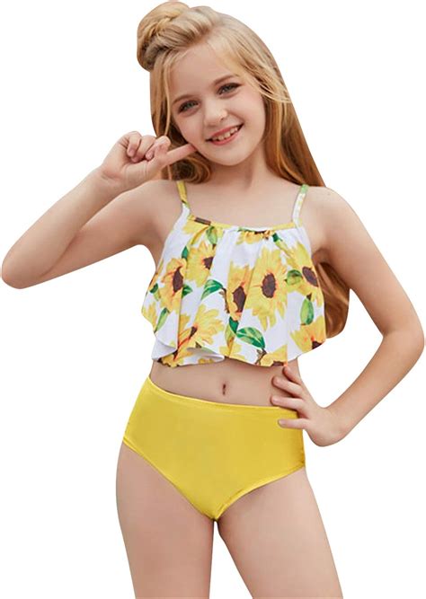 Litthing Maillot de Bain Filles Deux pièces Bikini Tankini Ensemble Maillots de Bain Maillot de