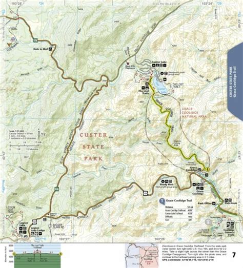 Black Hills Day Hikes Map National Geographic Black Hills Parks And Forests Association