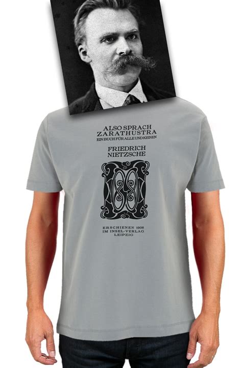 Friedrich Nietzsche Also Sprach Zarathustra Literair T Shirt Grey