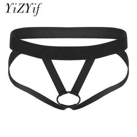 Yizyif Jockstrap Men Underwear Lingerie Sexy Pour Homme Crotchless