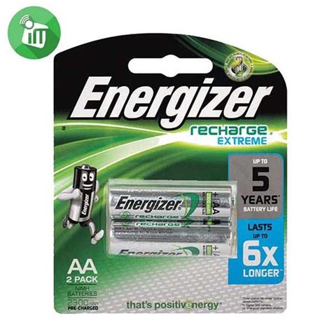 Energizer 2PCS AA Recharge Extreme Batteries 2300mAh IMedia Stores