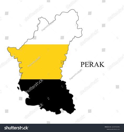 Perak Map Vector Illustration Malaysian City Stock Vector Royalty Free