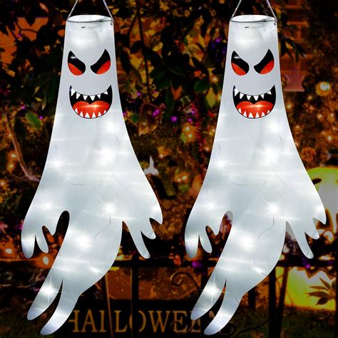 Amazon Outdoor Halloween Decorations Ghost Windsocks Inch Scary