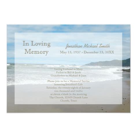 Memorial Service Invitation | Zazzle.com