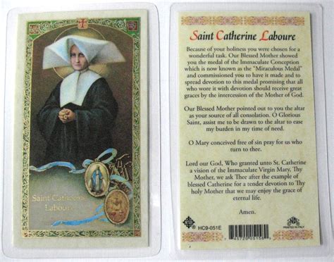 Laminated St Catherine Laboure Lumen Christi Books And Ts