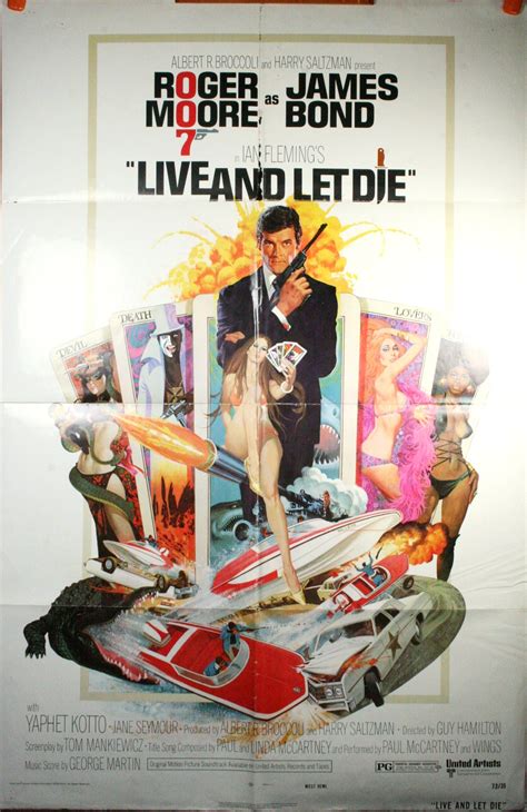 Live And Let Die Original James Bond Movie Poster