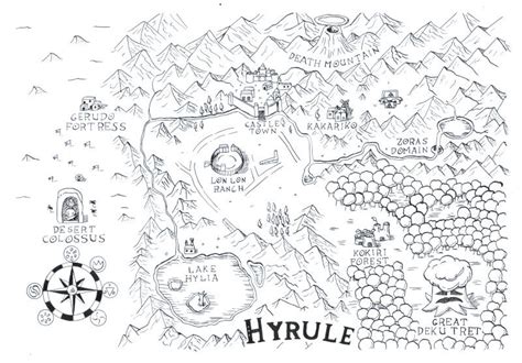 Hyrule Ocarina Of Time Map By Schwarzer Ritter On Deviantart