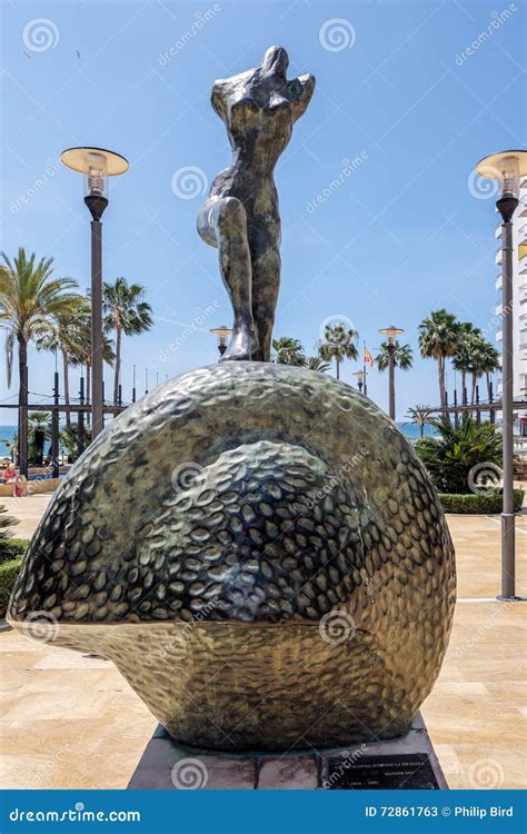 MARBELLA ANDALUCIA SPAIN MAY Nude Woman Walking Up Stair