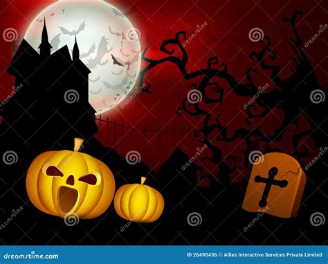 Scary Halloween Full Moon Night Background. Royalty Free Stock Image ...