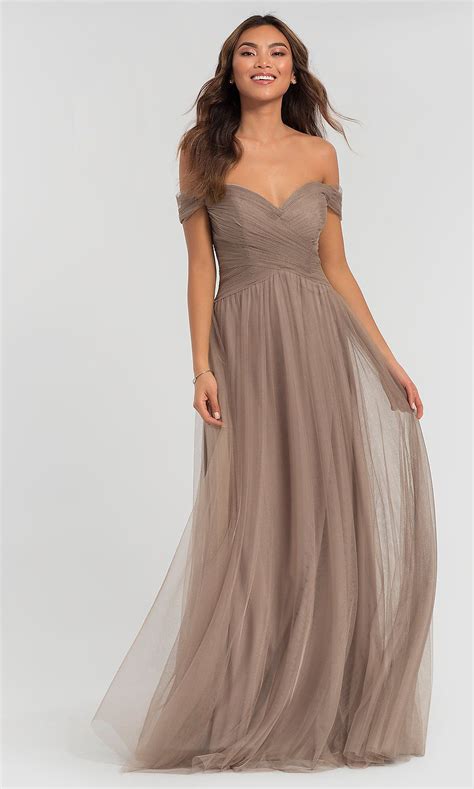 Kleinfeld Off The Shoulder Long Bridesmaid Dress Beautiful Bridesmaid