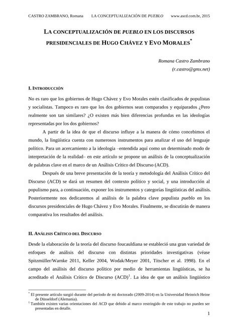 Pdf La ConceptualizaciÓn De Pueblo En Los Br V1 Wp