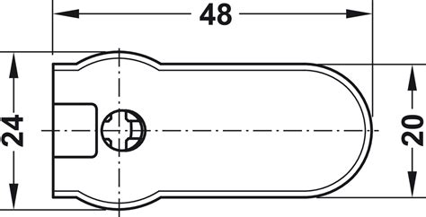 Connector housing, Rafix 20 system, with dowel, zinc alloy - in the ...