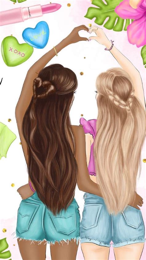 Pin By Dany On Wallpapers Iphone Cute Best Friend Drawings Best