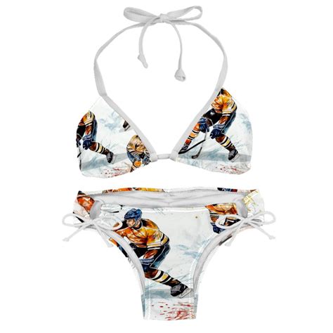 Ice Hockey Detachable Sponge Adjustable Strap Bikini Set Two Pack Swim Suits Ideal For Beach