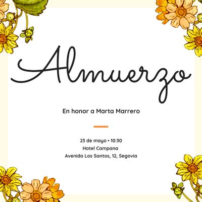 Plantillas Para Invitaciones A Almorzar Editables Canva