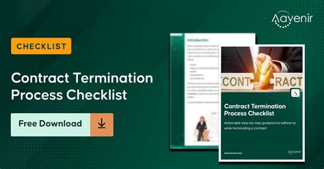 Contract Termination Process Checklist | Aavenir