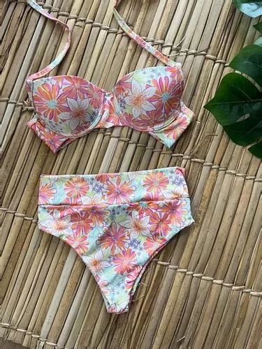 Biqu Ni Calcinha Cintura Alta Meia Ta A Bojo Retr Hot Pants Mercadolivre