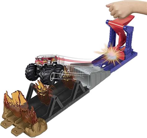 Hot Wheels Monster Trucks Fire Through Mattel Toys Toywiz