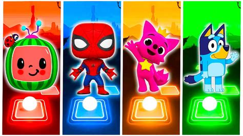 Cocomelon Funko Pop Marvel Pinkfong Hogi Bluey Bingo Tiles Hop