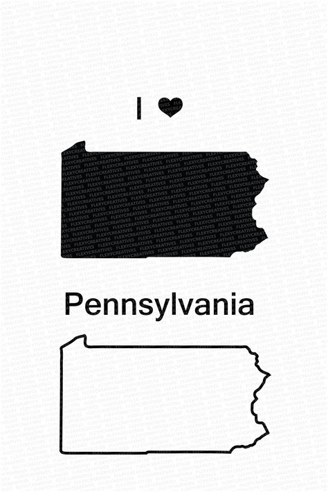 Pennsylvania Vector State Clipart Pennsylvania Clip Art Etsy Canada