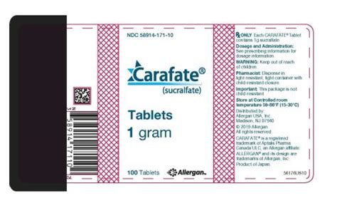 Dailymed Carafate Sucralfate Tablet