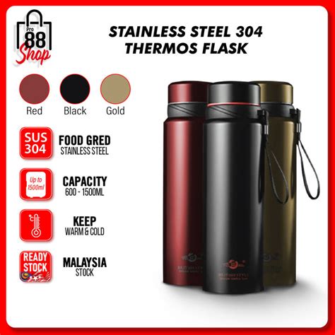 Pro Ml Hot Cold Stainless Steel Thermos Flask Bottle Termos Air Panas Sejuk