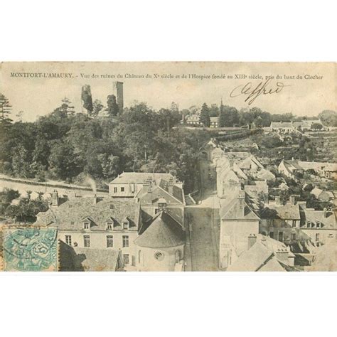 carte postale ancienne 78 MONTFORT L AMAURY Château et Hospice 1908