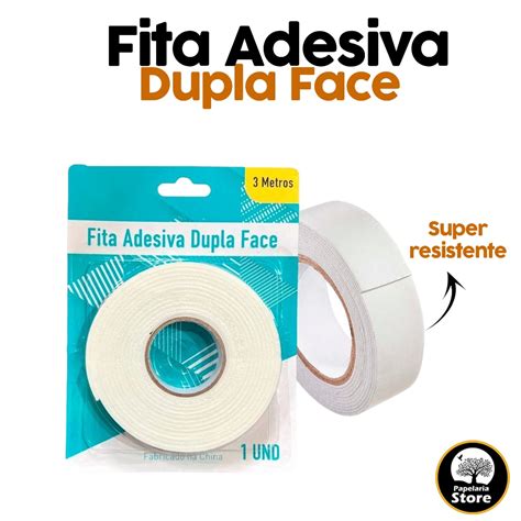 Fita Dupla Face Para Quadros - Fita Adesiva Dupla Face 3 Metros Resistente Cola Autoadesiva P/ Quadros ...