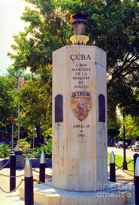 Monument Dedicated To The Bay Of Pigs In Little Havana Miami Landmark