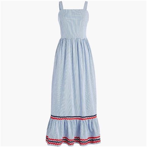 J Crew Dresses J Crew Tiered Maxi Dress With Rickrack Trim Poshmark