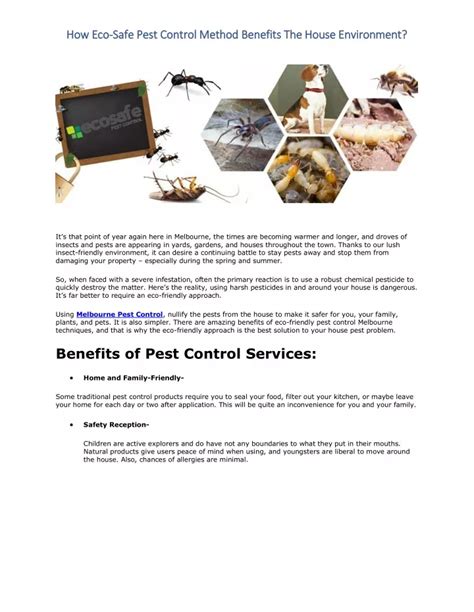 Ppt How Eco Safe Pest Control Method Benefits The House Environment Powerpoint Presentation