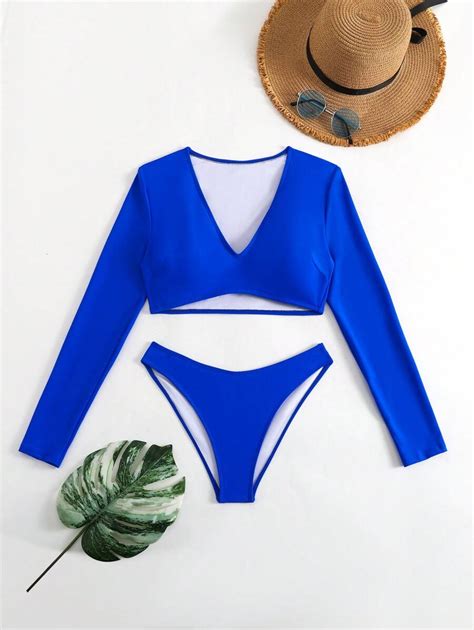 Shein Swim Event Conjunto De Bikini Para Mujer Para Vacaciones En La Playa Y La Piscina
