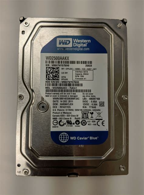 [$ 10] Western Digital WD2500AAKX-753CA1 3.5" 250GB :: HeyKorean '사고팔기 ...