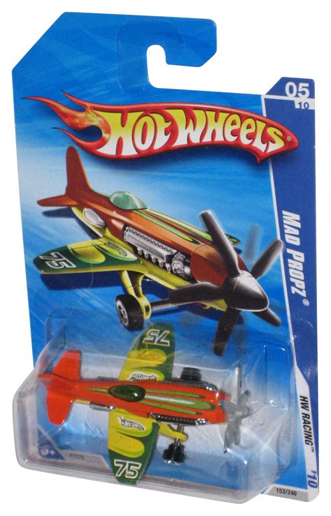 Hot Wheels HW Racing 10 Orange Yellow Mad Propz Toy Plane 153 240 Walmart
