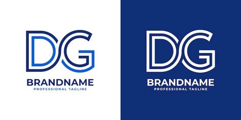 Premium Vector Letter Dg Line Monogram Logo Suitable For Any Business