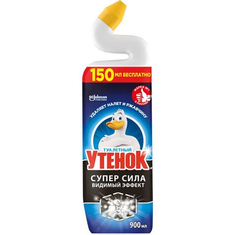 Чистящее средство для унитаза ТУАЛЕТНЫЙ УТЕНОК "Видимый Эффект", 900 мл ...