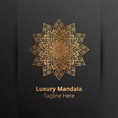 Fundo De Logotipo Mandala Ornamental De Luxo Estilo Arabesco Vetor