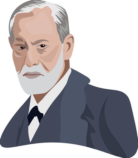 Portrait Of The Austrian Psychologist Sigmund Freud Vector Graphics