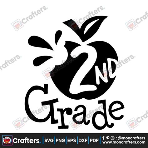 Second Grade Svg Back To School Svg 2nd Grade Svg Dxf Eps Png