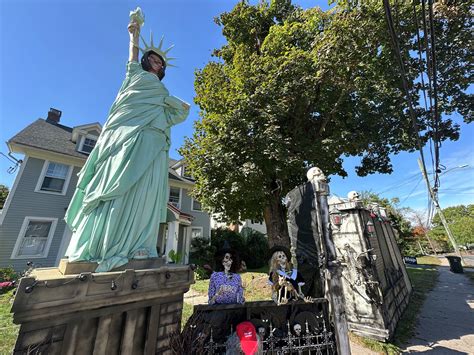 CCSU professor criticizes Trump with West Hartford Halloween display