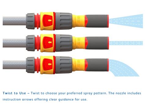 Hozelock 3 In 1 Nozzles And Aquastop Connector
