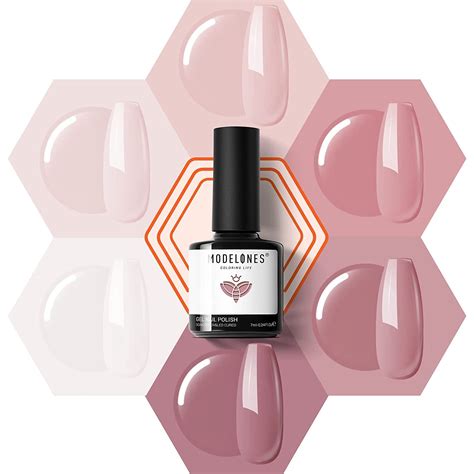 Amazon Modelones Gel Nail Polish Set Colors Nude Pink Gel Polish Set Summer Light
