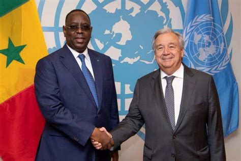 Le Secr Taire G N Ral De L Onu Antonio Guterres Visite Le S N Gal