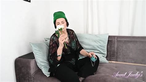 Auntjudys Horny Hairy Yo GILF Minia Masturbates In Sexy Black Stockings XHamster