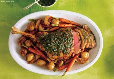 Gigot Dagneau RÔti Sauce Aux Herbes