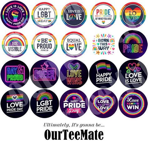 Pieces LGBT Gay Lesbian Pride Rainbow Label Stickers Assorted Designs Hobbies Toys