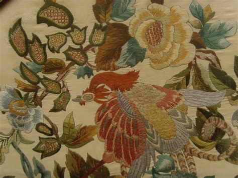 Antiques Atlas Framed Oriental Embroidery Pheasant Amid Blossom