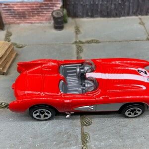 Loose Hot Wheels Chevy Corvette Sr Red White And Silver Etsy