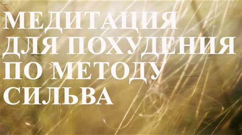 Медитация для похудения. Используйте метод Сильва для снижения веса ...