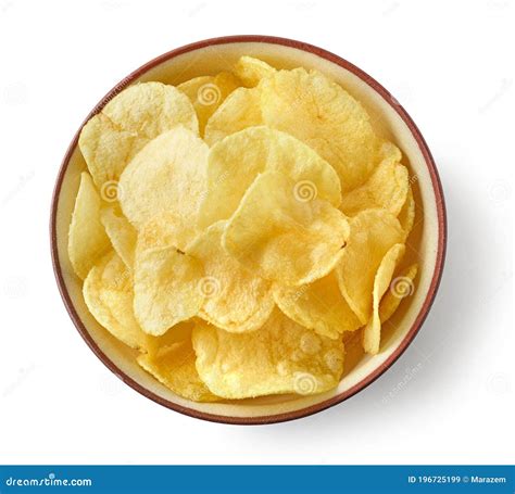 Bowl Of Potato Chips Stock Image Image Of Crisps Crusty 196725199